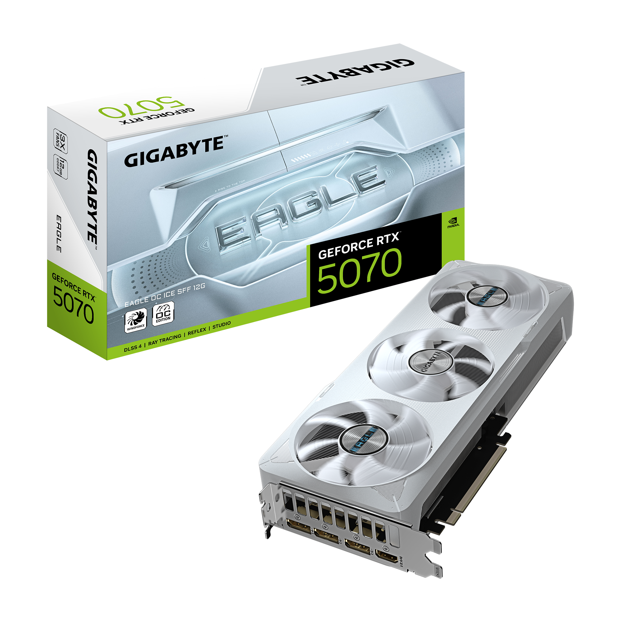 Gigabyte GeForce RTX 5070 EAGLE ICE SFF OC 12GB GDDR7 Graphics Card